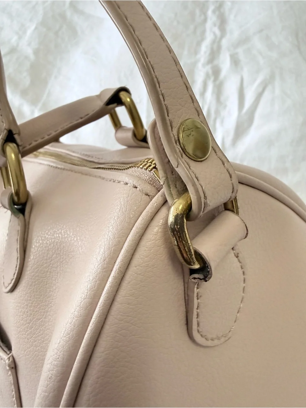 J. Crew | Pale Pink Nude Leather Dorset Satchel Boston Style Bag | Neutral